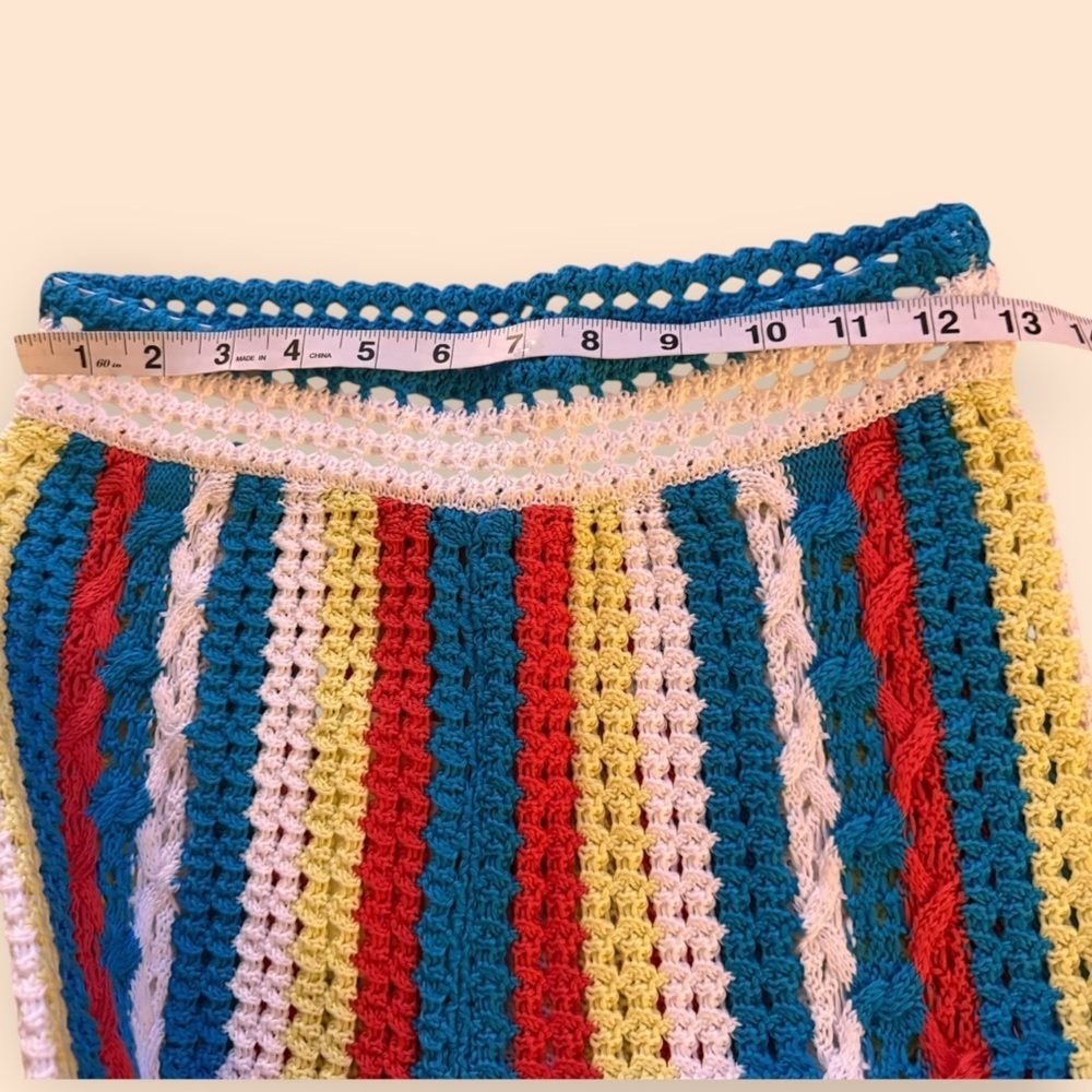 Solid & Striped colorful crochet knit Lola pants NWT $248 - Picture 6 of 12